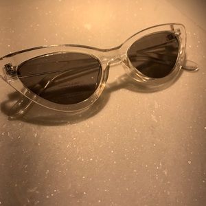 URBAN OUTFITTERS RETRO CLEAR CAT EYE SUNGLASSES